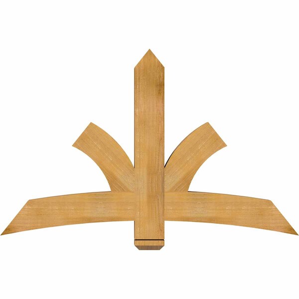 Ekena Millwork Davenport Rough Sawn Timber Gable Bracket, Western Red Cedar, 60"W x 38"H x 4"D x 6"F, 15/12 Pitch GBW060X38X0406DAV00RWR - main